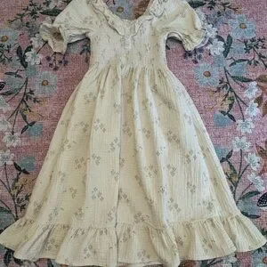 Rylee + Cru Cream Floral Kids Dress